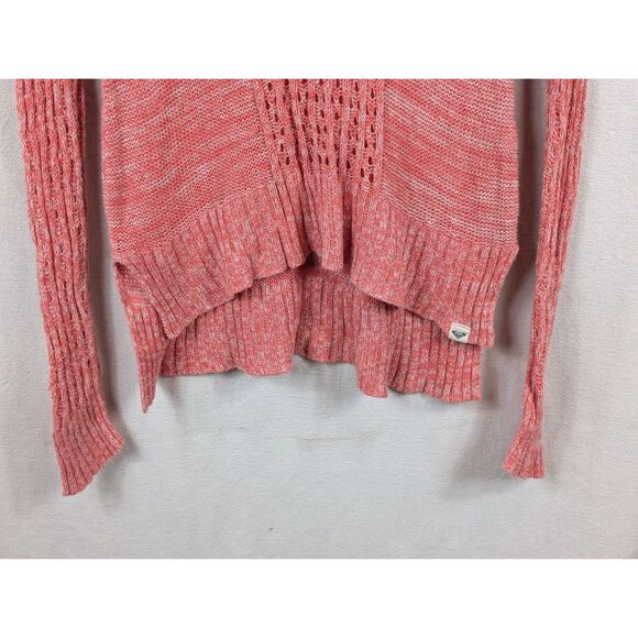 Roxy Hooded Knit Sweater Red/Pink Women's Size Large - Picture 4 of 13